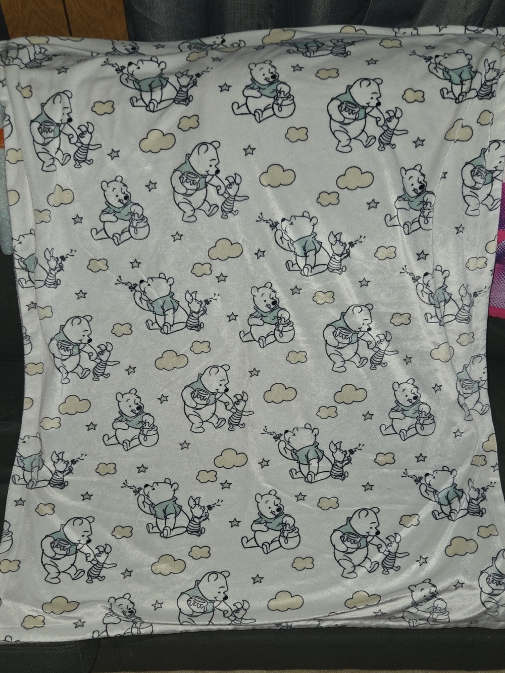 Disney Winnie the Pooh Sleep Sack - White with Cream and Teal Accents